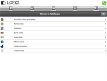Tablet Screenshot of filatelialopez.com
